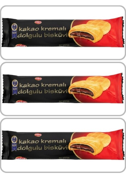 Süsse 3 Adet Kakao Kremalı Dolgulu Bisküvi 100 gr