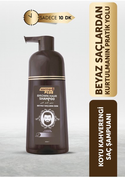 Beyaz Saçlara Elveda! Brown Hair Şampuan 350ML – Hızlı ve Etkili Koyu Kestane