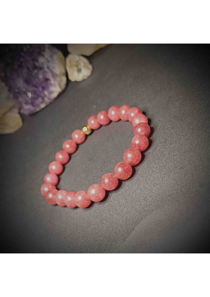 Gül Kuvars (8mm) Doğal Taş Bileklik-1 fiyatları