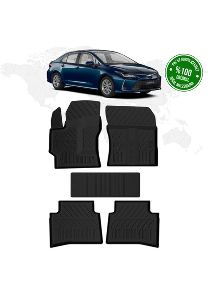 Toyota Corolla 4d Havuzlu Paspas 2019 Model ve Sonrası