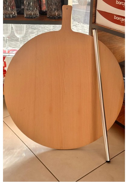 60 Cm Bazlama, Yufka , Hamur Açma Tahtası Ve Alüminyum Metal 60 Cm Masterchef Oklava
