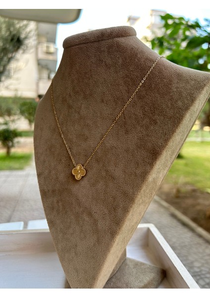 Çelik Full Gold 4 Yapraklı Yonca Kolye fırsatları