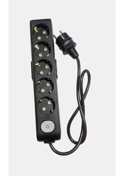 Multi-Let 5'li 3 x 2.5 Hes Kablo Tam Bakır (12 - 40 Metre Arası) Anahtarlı Topraklı Çocuk Korumalı Uzatma Grup Priz