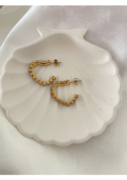 Kalp Model Zirkon Taşlı Çelik Küpe fiyatları