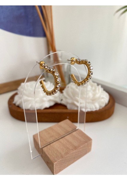 Kalp Model Zirkon Taşlı Çelik Küpe fırsatları