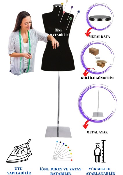 38 Beden Iğne Batabilen Terzi Mankeni