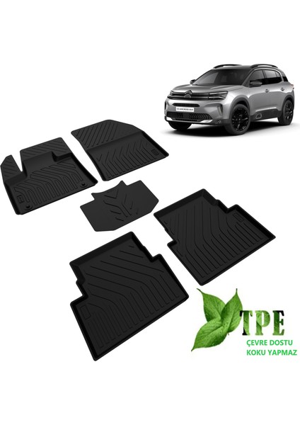 Citroen C5 Aircross Havuzlu Paspas Siyah 2019 2020 2021 2022 2023 2024 Kokusuz Yumuşak