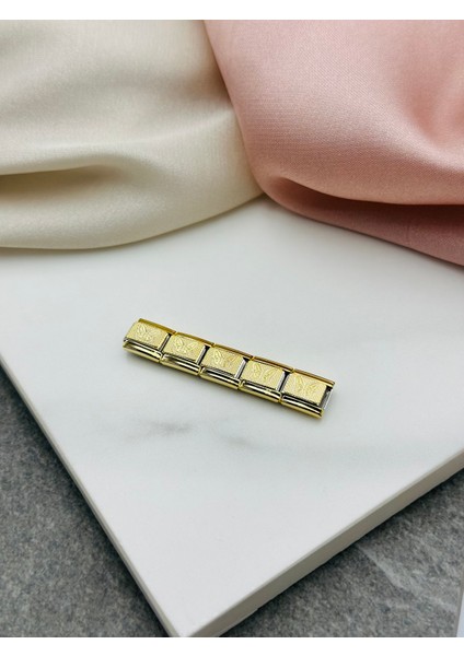 Gold Kelebek Detaylı Italyan Çelik Charm modelleri