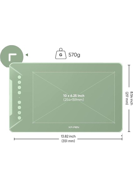 DECO01 V3 Grafik Tablet 16K 8 Kısayol Yeşil