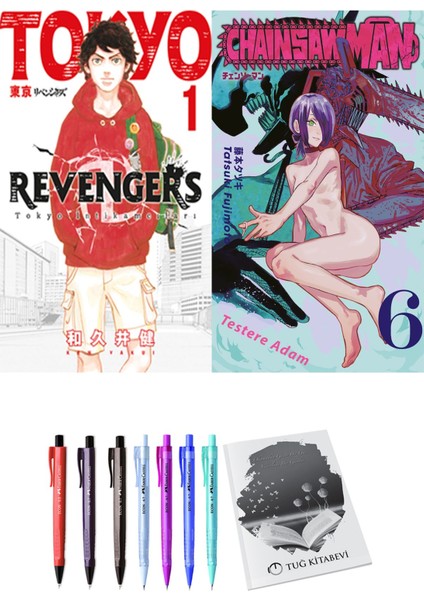 Tokyo Revengers 1 ve Chainsawman 6 2li Set