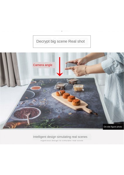 Ürün , Yemek vb. Fotograf Çekimleri için 3d Çift Taraflı Fotograf Çekim Fonu Zemini Model No.7