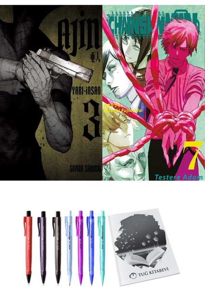 Ajin 3 ve Chainsawman 7 2li Set