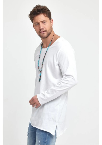 2'li Avantajlı Paket Asimetrik ve Pis Kesim Detaylı Geniş Yaka Rahat Kesim Tişört modelleri