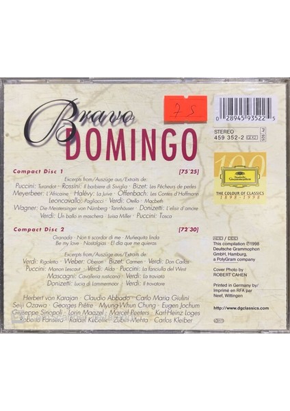 Bravo Domingo – Classic Double CD