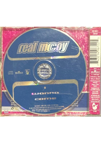 Real Mc Coy I Wanna Come Maxi Single CD