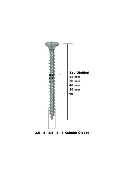 Sunta Vidası 4 x 45 500 Adet