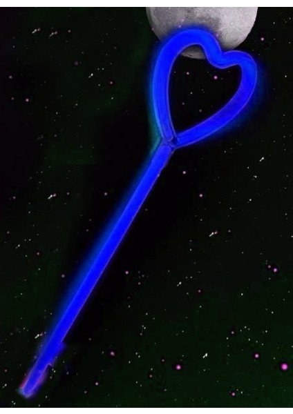Nessiworld Karanlıkta Yanan Glow Stick Partisi Kalp Şekilli Asa Sopa 6 Renk 6 Adet