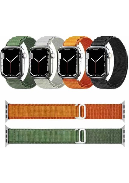 Apple Watch 10 42MM Uyumlu Krd - 74 Hasır Kordon - Açık Yeşil