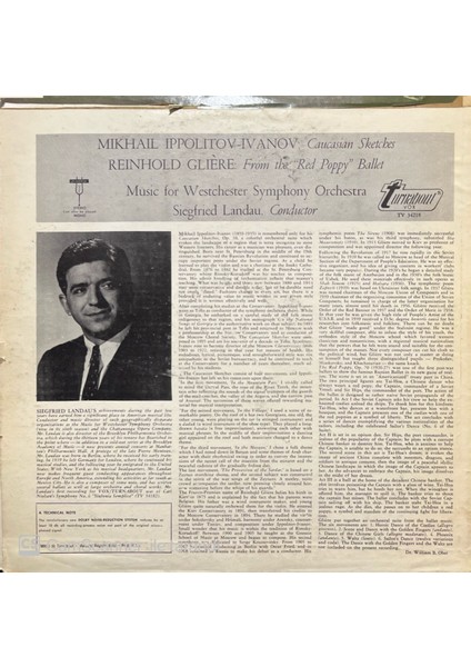 Mikhail Ippolitov – Ivanov Caucasin Sketches LP Plak