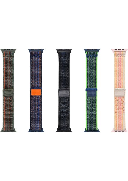 Apple Watch 10 46MM Uyumlu Krd - 91 Hasır Kordon Strap Kayış - Yeşil