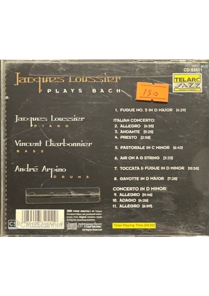 Jacques Loussier Play Bach CD