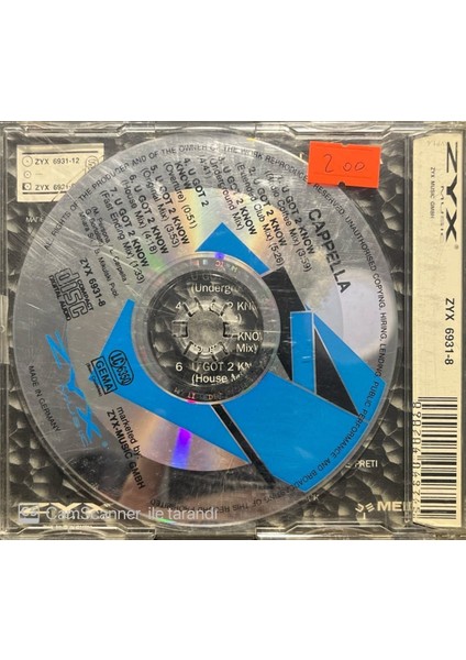 Cappella U Got 2 Know Maxi Single CD
