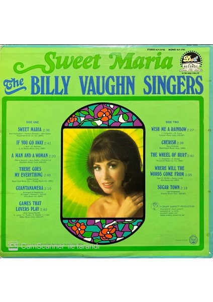 Sweet Maria – The Billy Vaughn Singers LP Plak