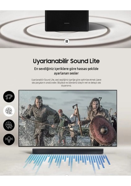 300W Bass-Dolby Audio / Dts Virtual:x Optik-Usb-Bluetooth® Tv-Telefon Bağlantı 2.1 Kanal Soundbar Ev Sinema Sistemi | Oyun Modu, Bas Yükseltici, Onerous Marka Hediyeler