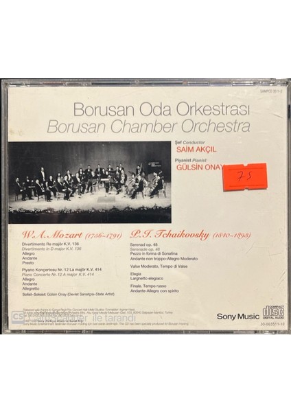 Borusan Oda Orkestrası – Saim Akçıl Gülsin Onay Classic CD