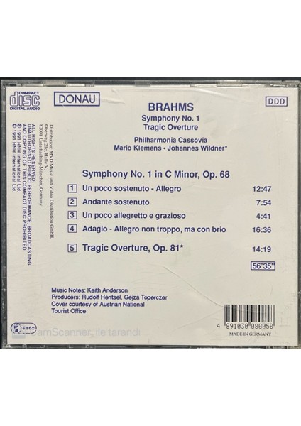 Brahms Symphony No.1 CD
