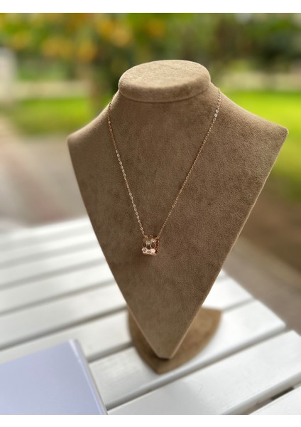 Vıp Çelik Rose Gold Petek Kolye modelleri