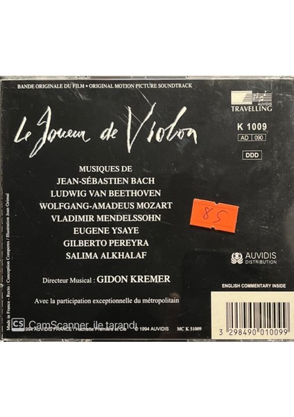 Le Joueur – Violin Soundtrack CD fiyatları