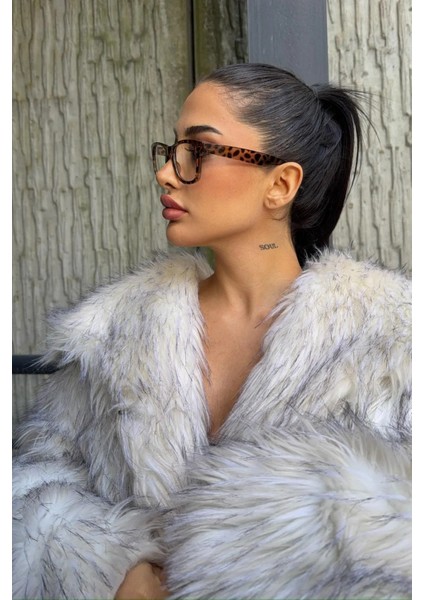 Wayfarer Leopar Mavi Işık Korumalı Gözlük Blueblock