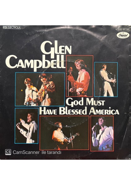 Glen Campbell God Must Have Blassed America 45'lik Plak