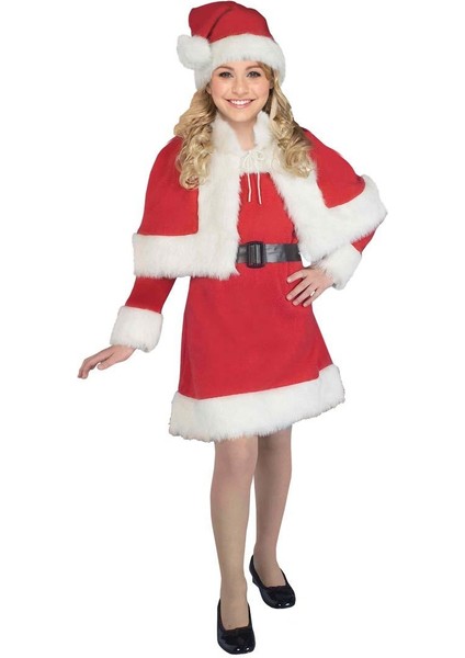 Noel Anne Kostümü Pelerinli