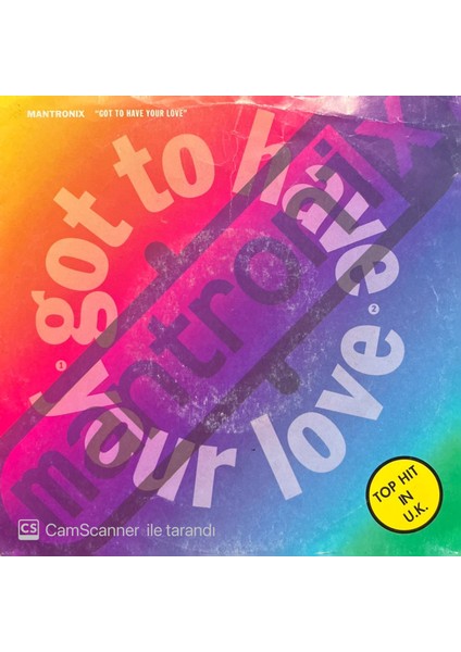Mantronix Got To Have Your Love 45'lik Plak