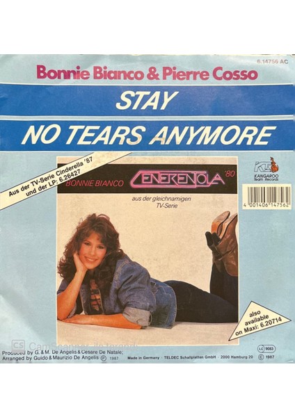 Bonnie Bianco - Pierre Cosso Stay 45'lik Plak