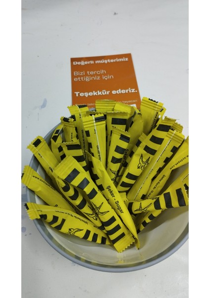 Aydopak Sarı Lacivert Tarafta Stick Toz Şeker 3GR/100 Adet