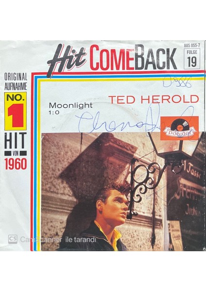 Ted Herold Moonlight 45'lik Plak