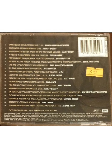 The Best Of Bond James Bond CD fiyatları