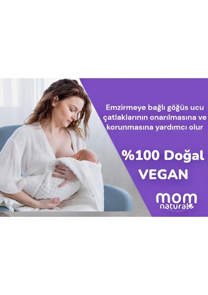 Natural Göğüs Ucu Kremi (Balm) 30 ml-Silikon Koruyucu Hediyeli-Emziren Anneler İçin fiyatları