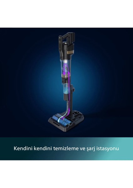 Aqua Trio 9000 Yeni Serisi Islak&kuru Dikey Süpürge, Tek Süpürge 3 Işlem, Otomatik Temizlik, LED Işıklı Başlık, Onerous Mutfak Tartısı Hediye