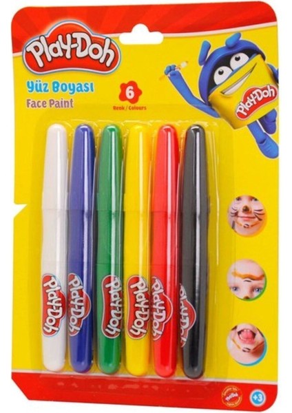 Play-Doh 6 Renk Yüz Boyası YU001