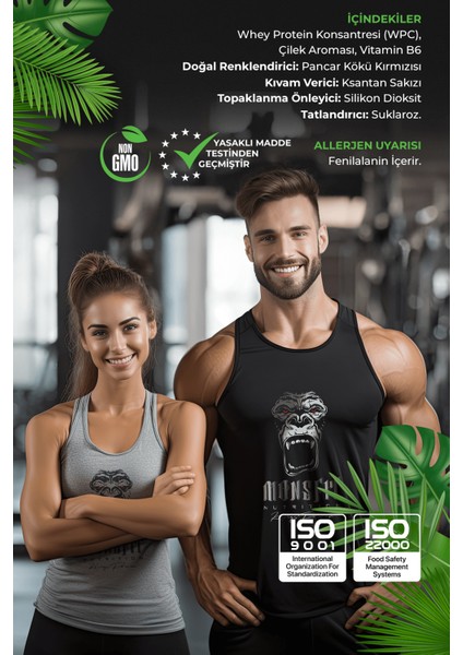 Whey Protein 885 G (26 Servis) - Kas Yapılanmasına Yardımcı (Çilek Aromalı)