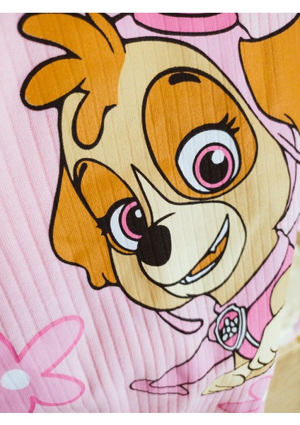 Paw Petrol Fitilli Interlok Kız Pijama Takımı 7-8 - Pembe modelleri