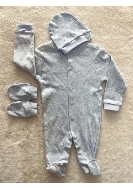 Patikli Jakarlı Üçlü Tulum Set