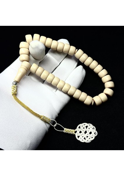 Teker Model Kazaz Püsküllü 12-8mm Sıkma Kehribar Tesbih