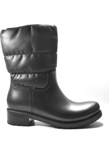 RN.113 Siyah Kürklü Plastik Su Geçirmez Kadın Yağmur Bot fiyatları