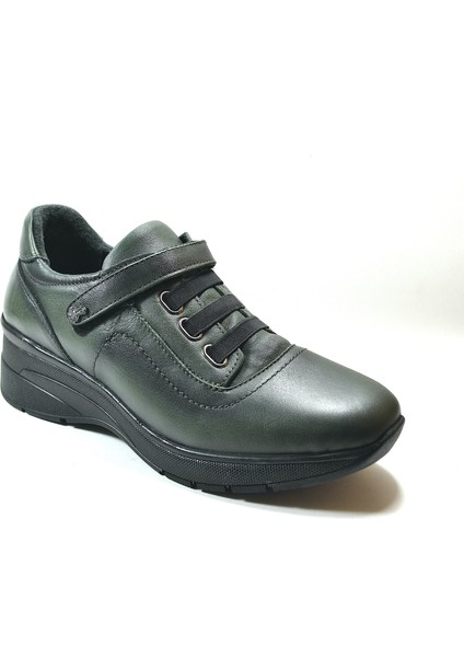 M.144 Hakiki Deri Haki Cırtlı Ortopedik Dolgu Taban Kadın Anne Ayakkabı fiyatları