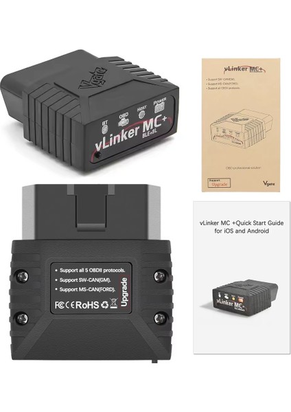 Vlinker Mc + 4.0 ELM327 Obd2 Araç Teşhis Cihazı Bluetooth